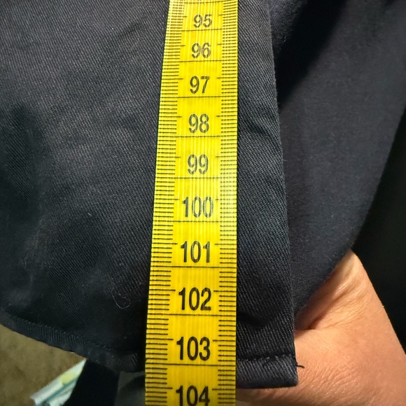 COS Dark Navy Blue Long Shirt Dress | EU34 ~ M | Ruffled Collar | Heavy Cotton - Picture 5 of 7